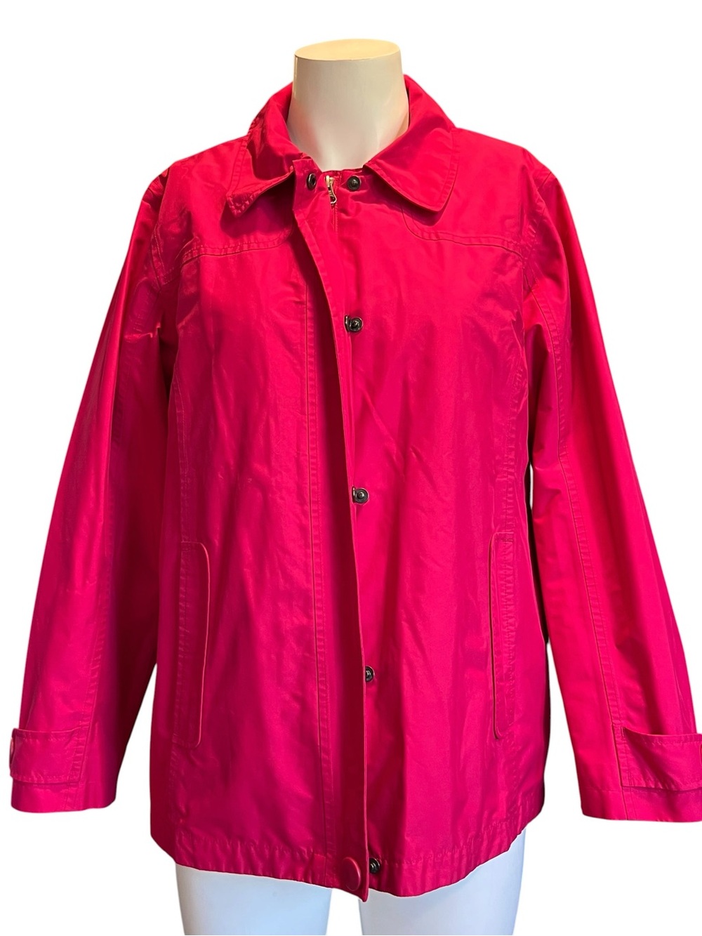 L.L. Bean Plush Hooded rain Jacket in pink